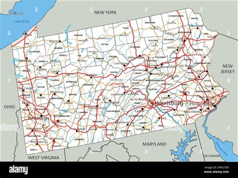 detailed road map of pennsylvania.
